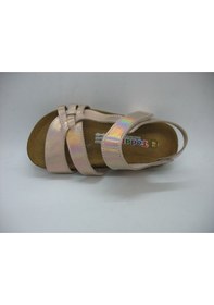 Resim Toddler 01328 Anatomik Deri Mantar Taban Pudra Sandalet 26-30 Pudra 