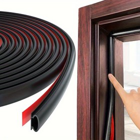 Resim 1 adet Hava İzolasyon Kapı Contası, Pencere ve Kapı için 6.0 metrelik Kapı Conta Şeridi, Ses Yalıtımlı Kendinden Yapışkanlı D-Şekilli Kapı Çerçeve ve Büyük Aralık İçin Kapı Hava İzolasyonu 