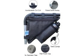 Resim Urz Store Bisiklet Çantası Su Geçirmez Özel Kumaş 25x20x30 cm 2 Gözlü Kullanışlı Tasarım 