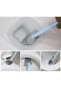 Resim Klozet Fırçası Slikon Uçlu Oval Siyah Nks105 Siyah 