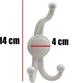 Resim Badem10 Karataş Askılık Portmanto Vestiyer Banyo Dolap Elbise Askısı Sert Plastik Beyaz 