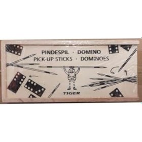 Resim Ahşap Domino Ve Çubuk Oyunu 