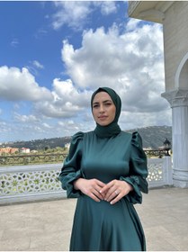 Resim welting Linda saten kıloş tesettür abiye 