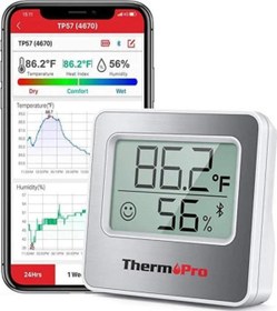 Resim TP-357 Akıllı İç Mekan Isı ve Nem Ölçer Termometre 