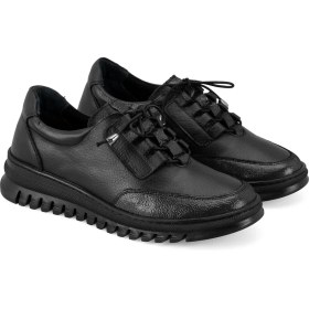 Resim Desa Alanis Siyah Kadın Deri Günlük Ayakkabı 