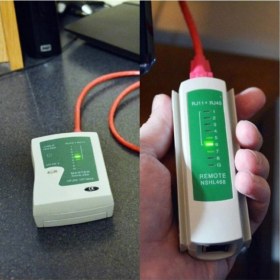 Resim Normadia Ağ Kablosu Test Cihazı RJ45 RJ11 RJ12 Cat 5 Utp Lan Kablo Tester 