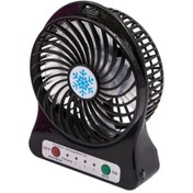 Resim xsir Mini Şarjlı Fan Vantilatör Masaüstü 3 Kademeli Soğutucu Sessiz Vantilatör Fan Siyah 