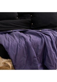 Resim Tek Kişilik %100 Pamuk Ranforce Nevresim Takımı 160x220 Cm Gri Lastiksiz Çarşaflı Gri 