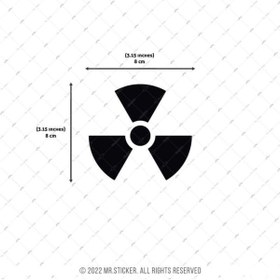 Resim Bay Etiket Rfbk16 Siyah Reflektif Radyasyon Isareti Etiketi 