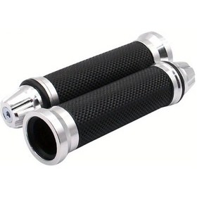 Resim Elmpaly 1 Çift Gümüş Kaymaz Motosiklet Tutacak - Bisiklet Ve Dağ Bisikleti Uyumlu 