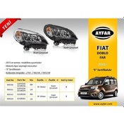 Resim Ayfar 505313 - Far Sol Siyah Çerçeveli Fıat Doblo 15 