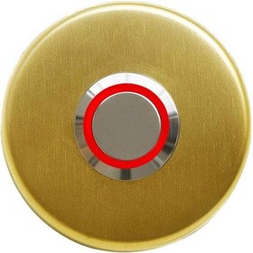 Resim Lockway Z-101gk Paslanmaz Zil Butonu - Altın Renk Kırmızı Led 