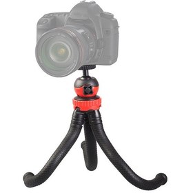 Resim Youtek 360 Dönebilen Esnek Sekiz Kollu Tripod - Telefon, Dslr Ve Aksiyon Kameraları İçin Kırmızı 