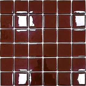 Resim MozaiKristaL Tüm Yüzeyler Için 50X50MM. Kahverengi, 31,5X31,5CM. Fileli Cam Mozaik. (5 File Karo=0,5m2 Fiyatıdır) 