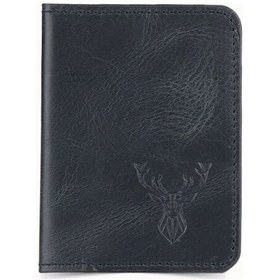 Resim Guard Leather Guard Geyik Baskılı Antik Siyah Deri Kartlık Çok Renkli 