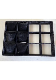 Resim Yerli Üretim Tokyo Model Süet Kumaş Siyah Renk 34/24 Cm Yastıklı Çekmece Içi Saat Ve Takı Kutusu Çok Renkli 