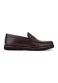Resim Tamer Tanca Erkek Hakiki Deri Kahverengi Loafer Ayakkabı 886 2791 Erk Ayk Sk25-26 Kahve Fltr Kahverengi 