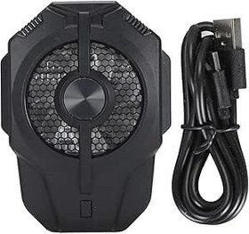 Resim Buachois Cep Telefonu Soğutucu Fan, 5500R/dak Yarı İletken Arka Klip Cep Telefonu Radyatörü, İki Hızlı Rüzgar Düşük Gürültülü Telefon Soğutma Soğutucu(Siyah) 