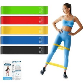 Resim Technojet 5 Adet Farklı Seviye Direnç Bandı Spor Egzersiz Aerobik 
