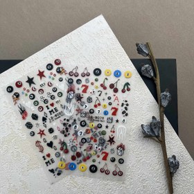 Resim TiMiTiMi Sevimli Karikatür Zar & Bilardo 3D Tırnak Çıkartmaları - Hipoalerjenik, Mat Bitiş, Kendinden Yapışkanlı, Eğlenceli DIY Tırnak Sanatı için Kiraz, Kalp, Yıldız Tasarımları 