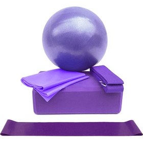 Resim Dianziye "5'li Yoga Seti: Pilates Topu, Denge Bloğu, Esneme Bandı Ve Direnç Halkası İle Evde Spor" 