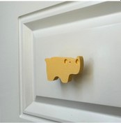 Resim Pomerol Sarı Gergedan Dolap Kulpu - Çocuk Odası, Mutfak Ve Banyo İçin Sevimli Mobilya Kulp,kulpd 