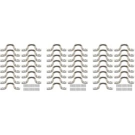 Resim Bueattuh 45PCS Paslanmaz Çelik Gaga Plaka Göz Tabakları Tavan Kancası Kayak Göz Plakası Kayak Kano Kayak Kano Tıkma (Yurt Dışından) 