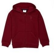 Resim Çocuk Bordo Basic Kapüşonlu Sweatshirt 