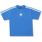 Resim Mavi Beyaz Logo Detaylı Unisex Çocuk T-shirt 