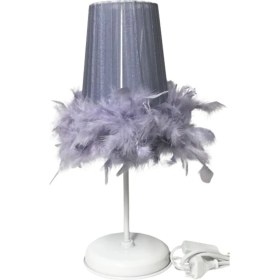 Resim Tüylü Erkek Kız Çocuk Odası Yatak Odası Abajuru Renk Seçenekli 