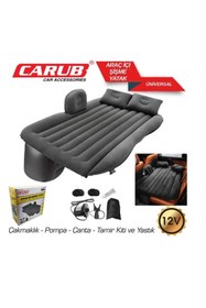 Resim Temiz Pazar CARUB Araç İçi 12V Şişme Yatak Pompa + Yastık Seti 
