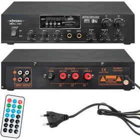 Resim ANFİ 100W STEREO 2 BÖLGELİ DİJİTAL BLUETOOTH USB/SD/MP3 220V TRAFOLU NIWORK SMALL-100T 