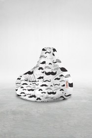 Resim earmut Damla Xl Premium Tasarım Bıyık Desenli Armut Koltuk 