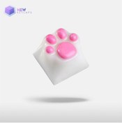 Resim New Keycaps Cat Paw Kedi Patisi Beyaz Ve Pembe 1u Mekanik Klavye Tuşu Artisan Keycaps 