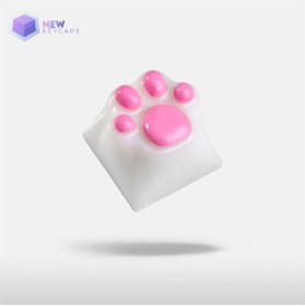 Resim New Keycaps Cat Paw Kedi Patisi Beyaz Ve Pembe 1u Mekanik Klavye Tuşu Artisan Keycaps 