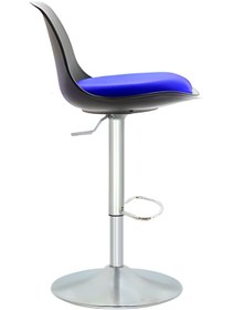 Resim Bürocci Nadya Bar Sandalyesi - Lacivert Deri - Metal Ayaklı Bar Taburesi - 9537s0103 