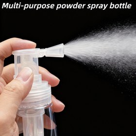 Resim Leak-Proof Toz Sprey Şişesi Geniş Ağız Tasarımı ile - Şeffaf Doldurulabilir Talk ve Gevşek Toz Dağıtıcısı, Çeşitli Tozların Kolay Püskürtülmesi için Taşınabilir 