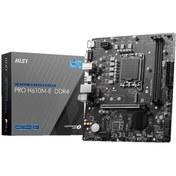 Resim MSI PRO H610M-E DDR4 3200MHZ M.2 mATX 1700p 