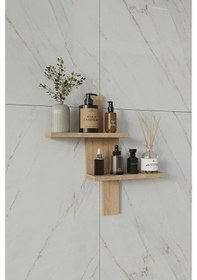 Resim Lavanta %100 Mdf Duvar Rafı Lefkas Meşe 