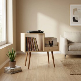 Resim Rmd Shop Sera Plak-Pikap ve Gramofon Sehpası Safir Meşe 