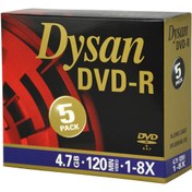 Resim Dysan DVD-R 4.7GB 8X Kalın Kutu 5'li Paket 