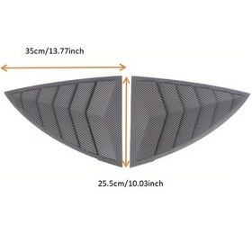 Resim Globalbloom Tesla Model Y 2021 2024 Yan Pencere Panjur Kapağı Spor Stil Bright Carbon 2 Adet 