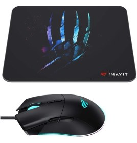 Resim Havit Gamenote MS1037CM Rgb Ledli Makrolu 7200DPI Gaming Oyuncu Mouse + Mouse Pad 