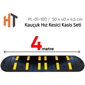 Resim Hayat Trafik Kauçuk Hız Kesici Set Kapaklı, Yol Kasisi 4 metre 