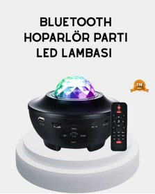 Resim Led Yıldızlı Projektör Galaxy Modlu Renk Ve Parlaklık Ayarlı Gece Lambası 