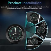 Resim Premium Işıltılı Mini Kuvars Araba Saati - Şık & Doğru Gösterge Paneli Aksesuarı, Yüksek Kaliteli Araçlar İçin, İç Güzelliği Artırır 