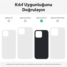 Resim Zebana Apple iPhone 15 Pro ile Uyumlu Kılıf Zebana Boyun Askılı Rope Silikon Kılıf Açık Mavi 