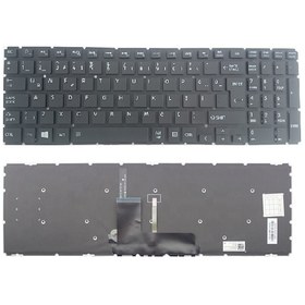 Resim Toshiba Uyumlu L50-B-1V2 L50-B-1VN L50-B-1VP Klavye Siyah TR / ışıklı 