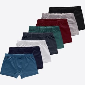 Resim Malabadi Erkek Çocuk Karışık Renk 8 Li Paket Pamuk Elastan Boxer 209 Renkli 