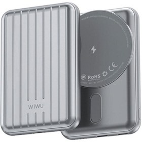 Resim WIWU Taşınabilir Wireless Şarj ve PD Hızlı Şarj Özellikli Powerbank Wiwu PP02 15W 5000mAh Gümüş 
